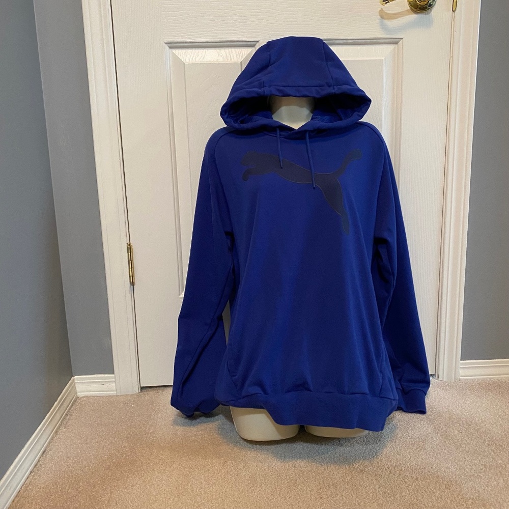 BUY 2 ITEMS AND GET 1 FREE - Men’s PUMA Royal Blue Hoodie Sz M